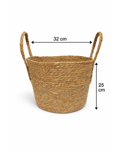 CESTA DE MINBRE CON ASAS 32*25CM