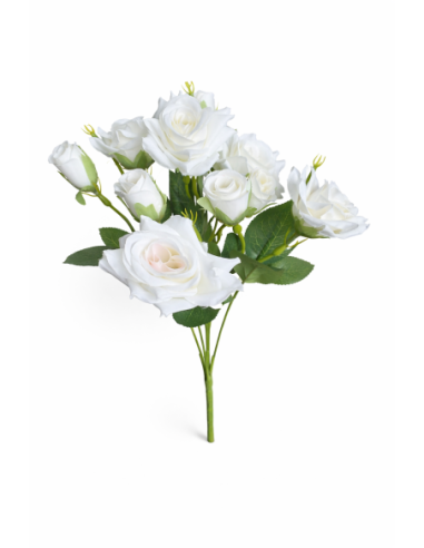 RAMO DE ROSAS BLANCAS X5 40CM