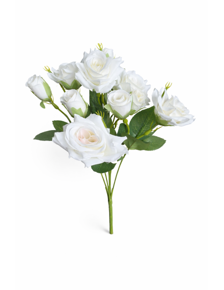 RAMO DE ROSAS BLANCAS X5 40CM