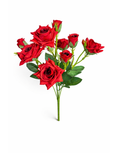 RAMO DE ROSAS ROJAS X5 40CM