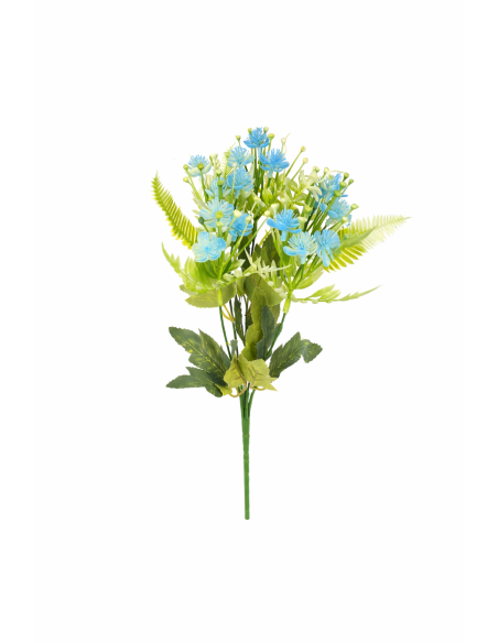 RAMO DE FLORES AZULES 35CM