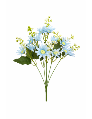 RAMO DE MARGARITAS AZULES 35CM