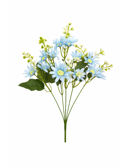 RAMO DE MARGARITAS AZULES 35CM