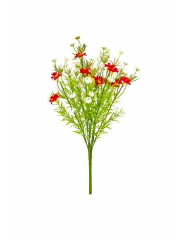 RAMO DE MANZANILLA ROJA 35CM