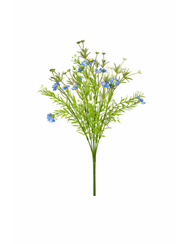 RAMO DE MANZANILLA AZUL 35CM