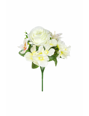 RAMO DE ROSA BLANCA 28CM