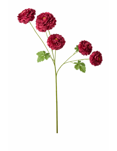 RAMA DE RANUNCULO ROJO X5 90CM