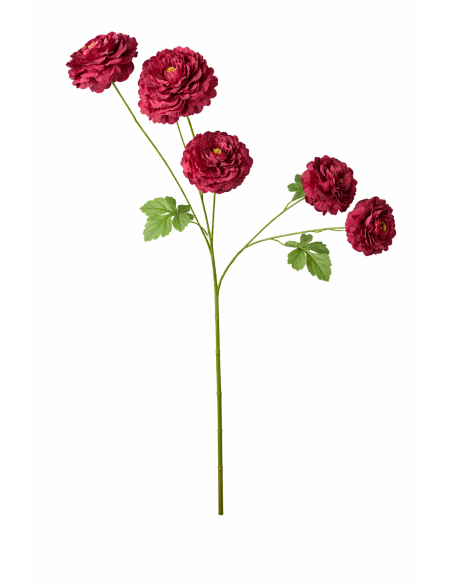 RAMA DE RANUNCULO ROJO X5 90CM