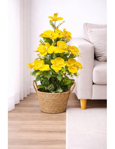 Phalaenopsis artificial amarillo  65CM