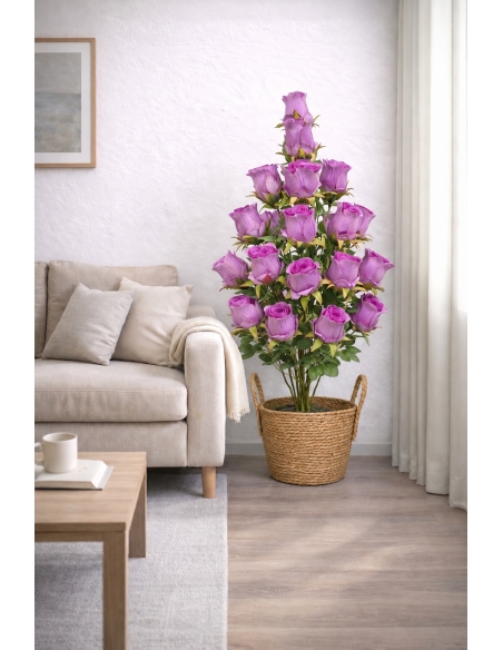 Rosa artificial lila  90CM