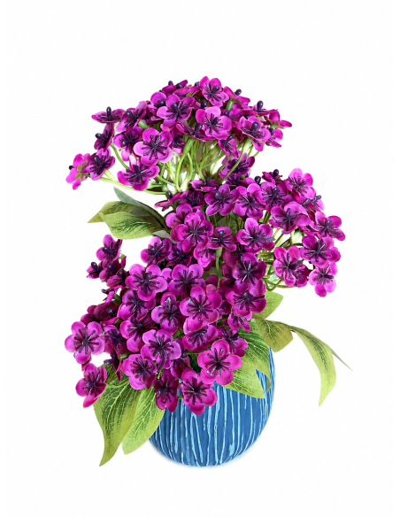 BASE GRIS+FLOR 12CM ALT.30CM
