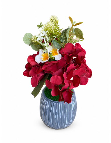 BASE GRIS+FLOR 12CM ALT.30CM