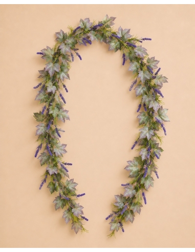 GUIRNALDA COLGANTE DE LAVANDA Y HOJAS 1.8M