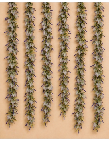 GUIRNALDA COLGANTE DE LAVANDA Y HOJAS 1.8M