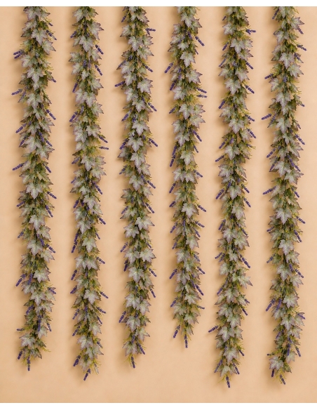GUIRNALDA COLGANTE DE LAVANDA Y HOJAS 1.8M