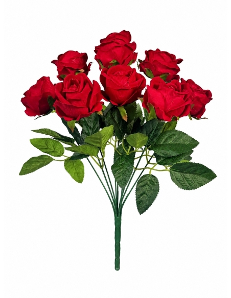 RAMO DE ROSA DE TERCIOPELO X9 42CM