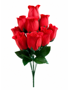 RAMO ROSA CAPULLOS X9 45CM