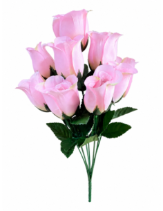RAMO ROSA CAPULLOS X9 45CM