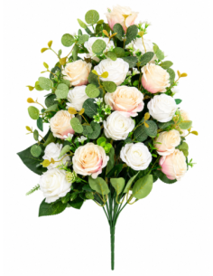 PALMA ROSA+EUCALIPTUS BLANCA+CHAMPAN X16 65CM
