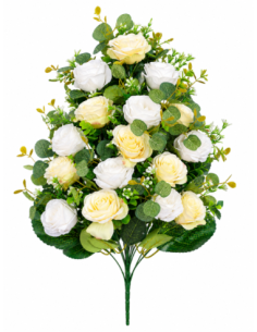 PALMA ROSA+EUCALIPTUS BLANCA+SALMON X16 65CM