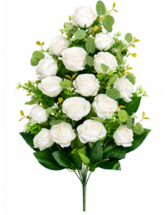 PALMA ROSA+EUCALIPTUS BLANCA X16 65CM
