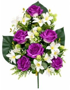 PALMA ROSA+LILIO LILA X12 58CM