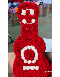 GUITARRA ROJA+BLANCA 35CM